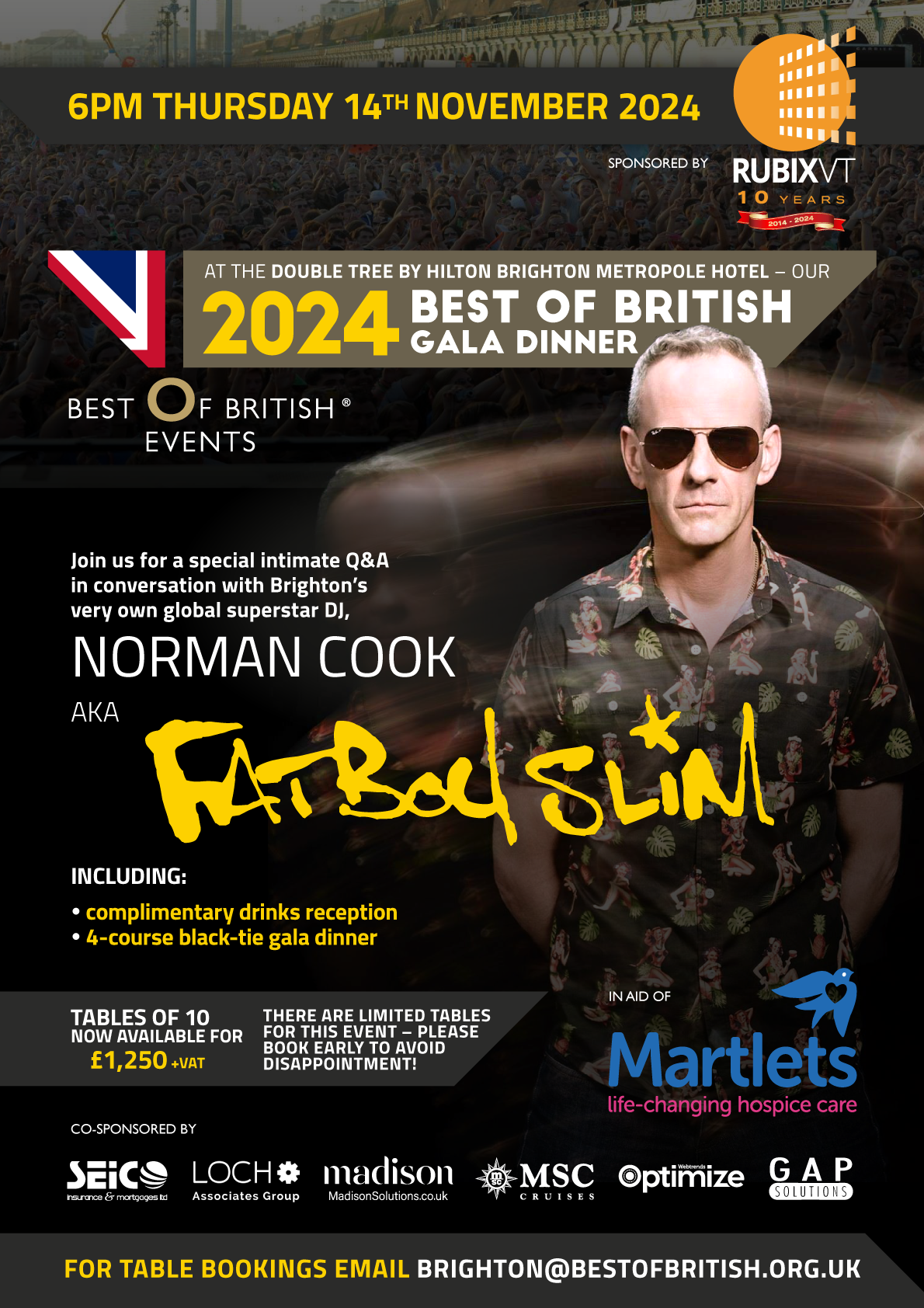 Best of British Gala Dinner 2024 - Norman Cook aka Fat Boy Slim