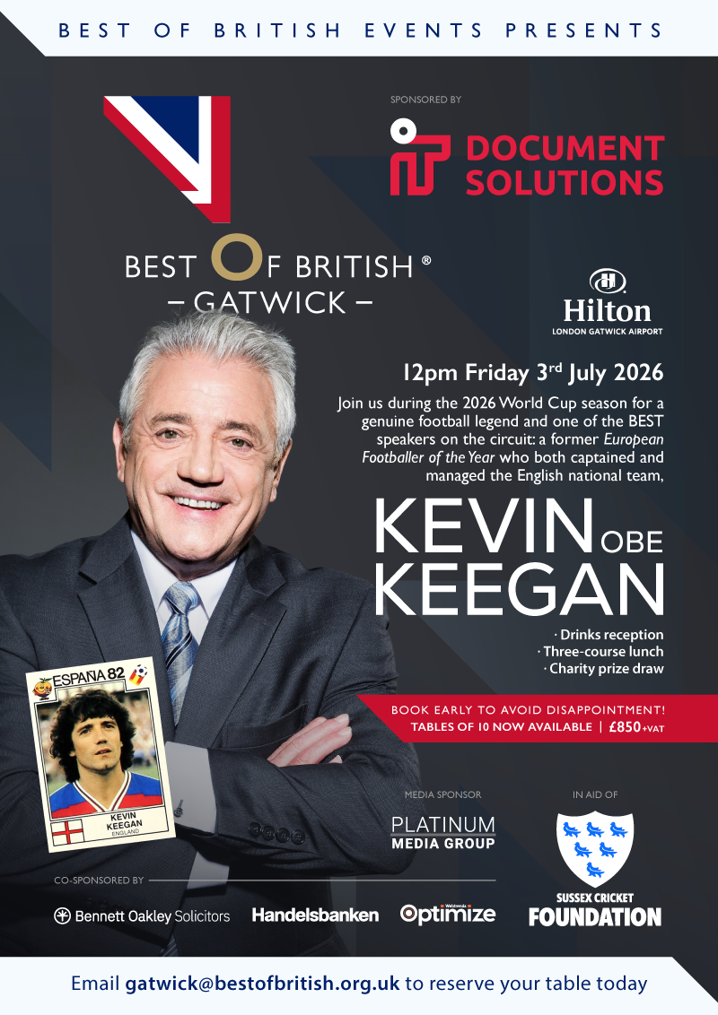 Best of British flyer for Gatwick event.